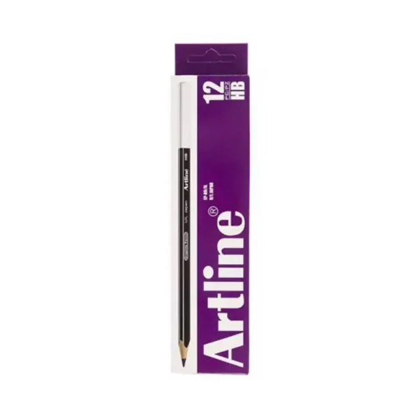 مداد مشکی آرت لاین مدل HB بسته 12 عددی