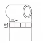 لیبل کاغذی سایز 20*10 میلی متر
