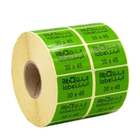 لیبل کاغذی دو ردیفه سبز سایز 30x45 میلی متر