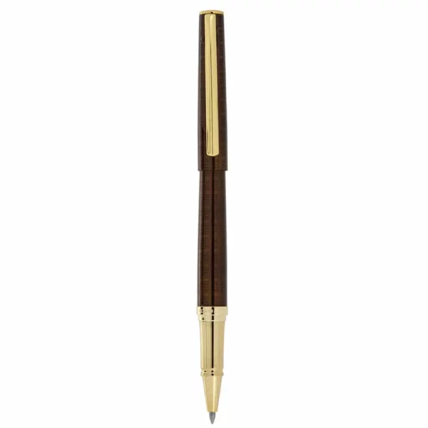 IPLOMAT MULLER Diplomat fountain pen, brown body, yellow clip