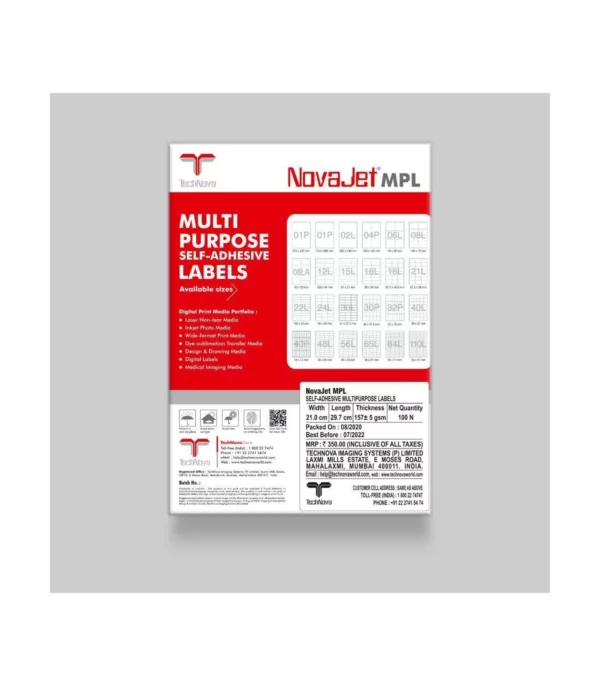 Matte label 21 parts A4 - Navajet